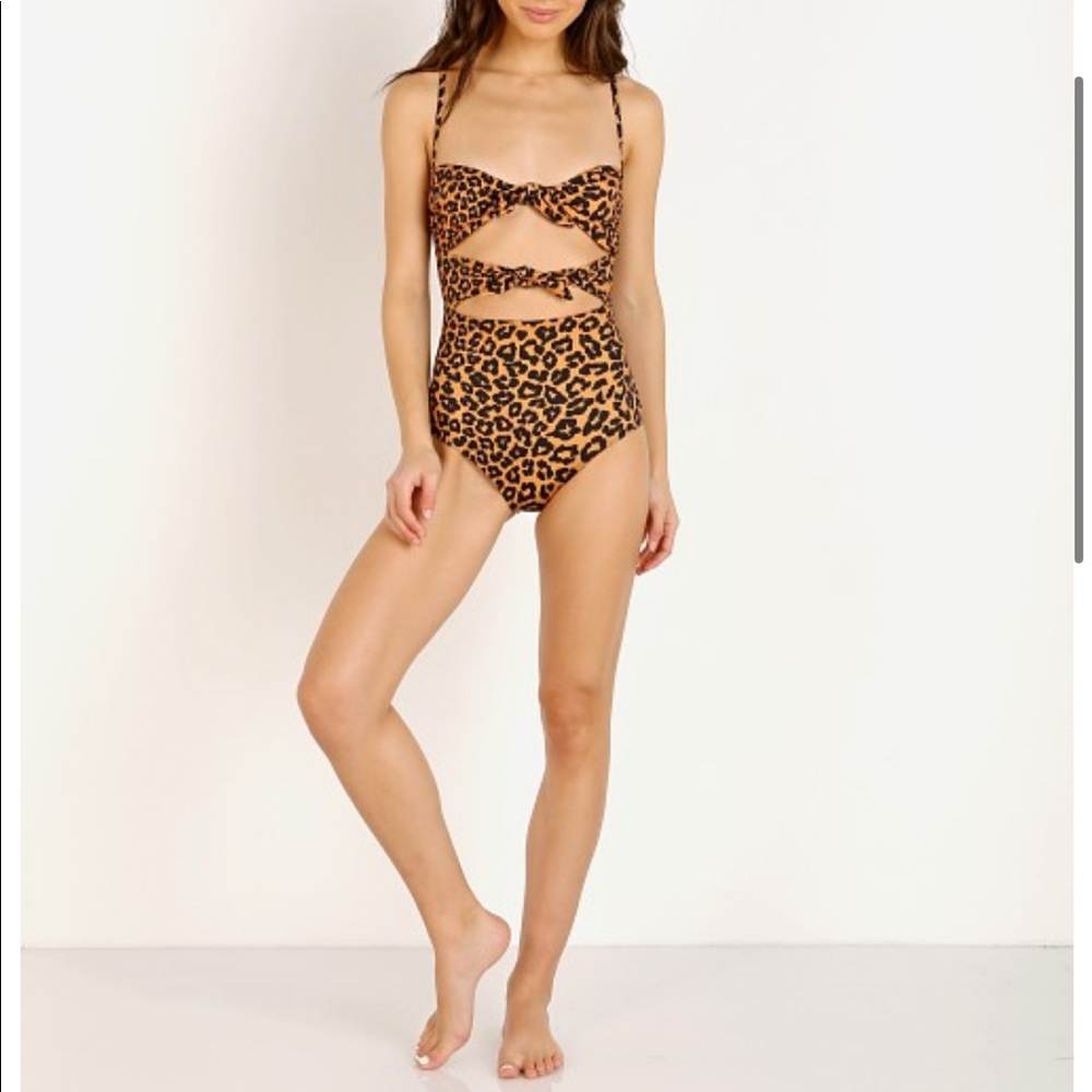 Beach riot leopard medium one piece swimsuit